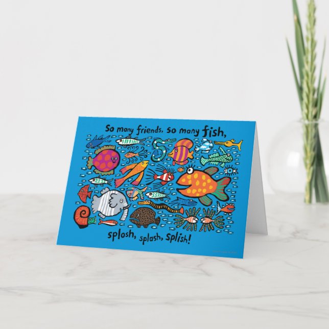 Carte Amis de poissons colorés (Devant)