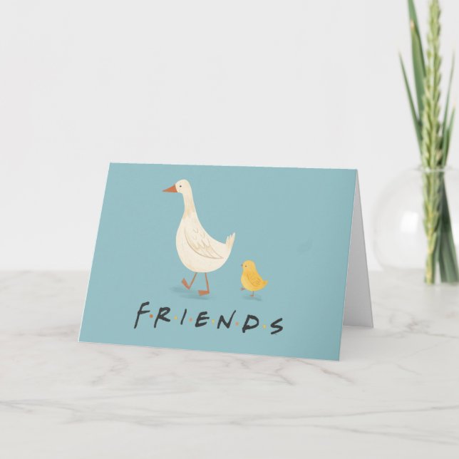 Carte AMIS™ | Le poussin et le canard (Devant)