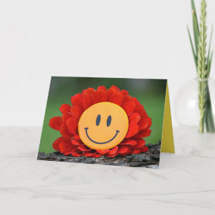Carte Amis, Pensez à vous, souriez, juste parce que