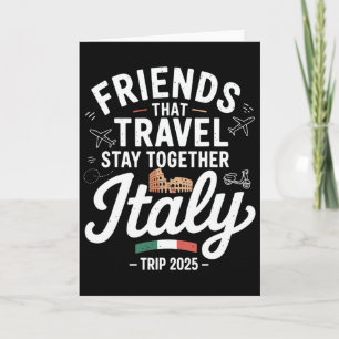 Carte Amis qui voyagent ensemble Italie 2025 C correspon