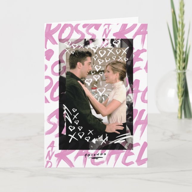 Carte AMIS™ | Ross Et Rachel Doodled Hearts (Devant)