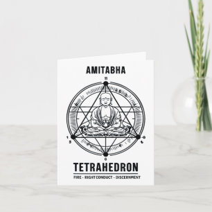 Carte Amitabha Bouddha Tetrahedron - Géométrie sacrée &a