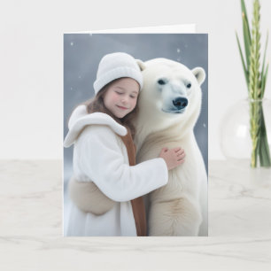 Carte Amitié Ours Polaire Hug