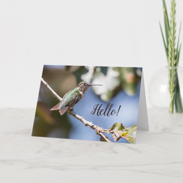 Carte Amitié photographique colibri (Devant)