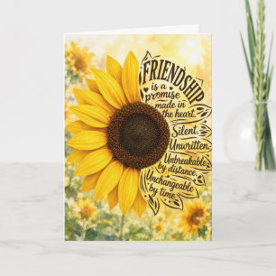 Carte Amitié pour anniversaire Tournesol