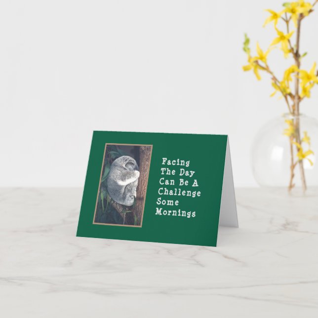 Carte Amitié/Support/carte pour notes d'ours Koala (Fleur jaune)