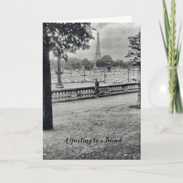 Carte Amitié Tour Eiffel (Devant)