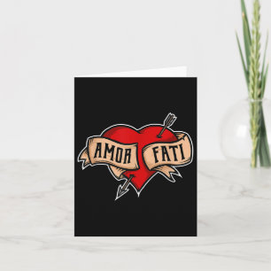 Carte Amor Fati - Clic Nietzsche Tattoo Heart Design