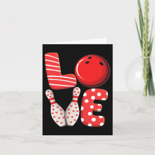 Carte Amour Bowling Boule Et Groupe De Quilles Valentin 