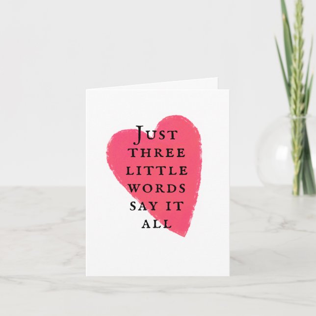 Carte Amour Coeur Amusant Romantique Anniversaire Juste  (Devant)