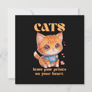 Carte amour de chat mignon