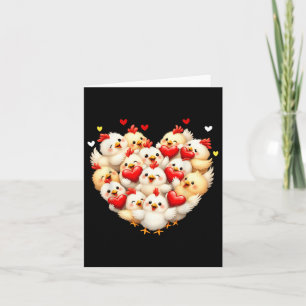 Carte Amour de coeur de poulet Saint Valentin Mignon Ani