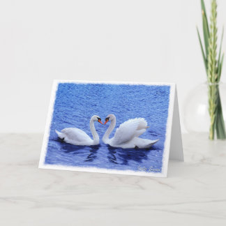 Carte amour de cygne