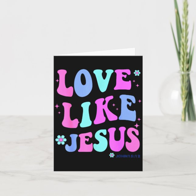 Carte Amour de fille comme Jésus Mignon Adolescentes chr (Devant)