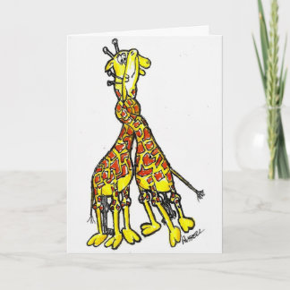 CARTE AMOUR DE GIRAFE