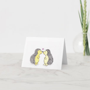 Carte Amour de hérisson