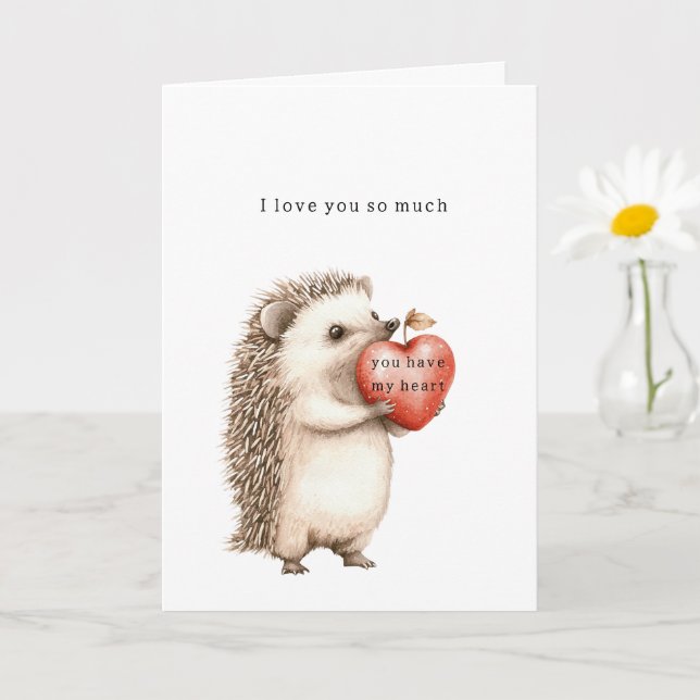 Carte Amour de hérisson tant (Petite plante)