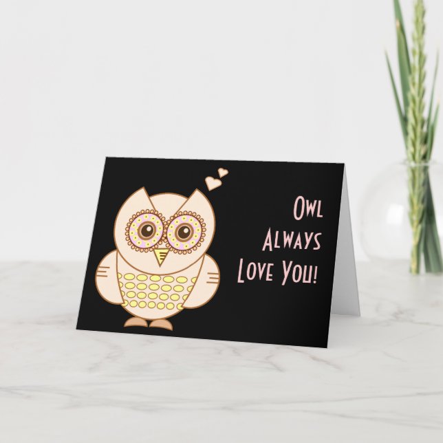 Carte Amour de hibou (Devant)