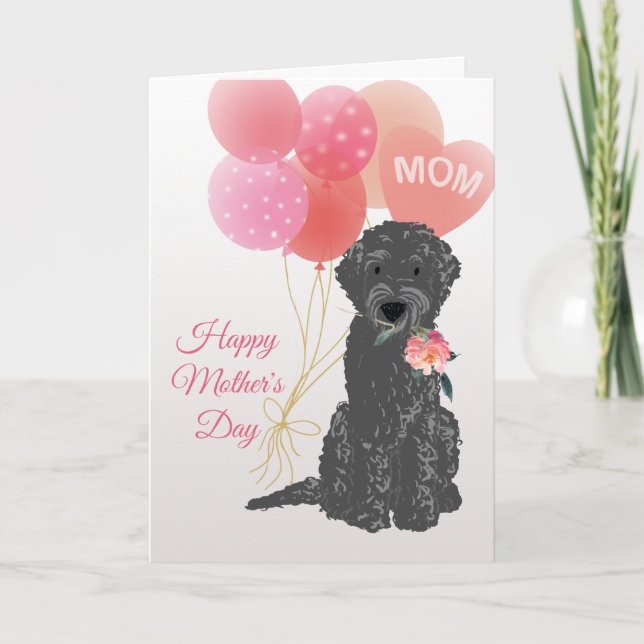 Carte Amour de la Fête des Mères de Labradoodle Chien (Devant)