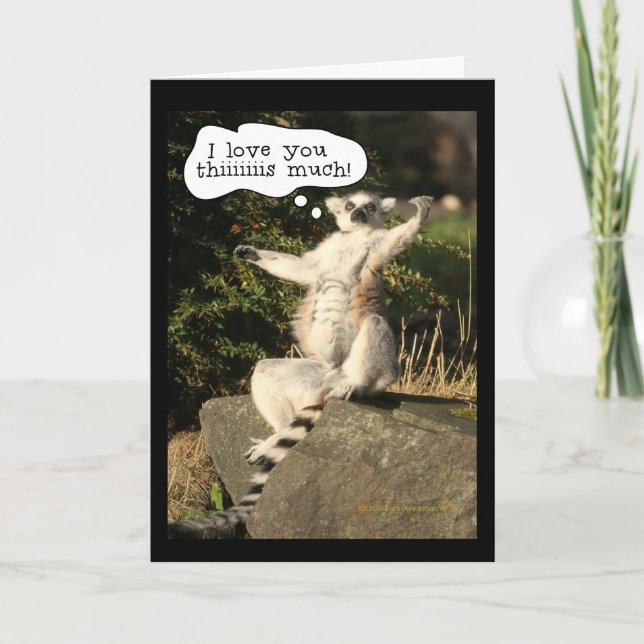 Carte Amour de lémur vous cette fête des pères beaucoup (Devant)