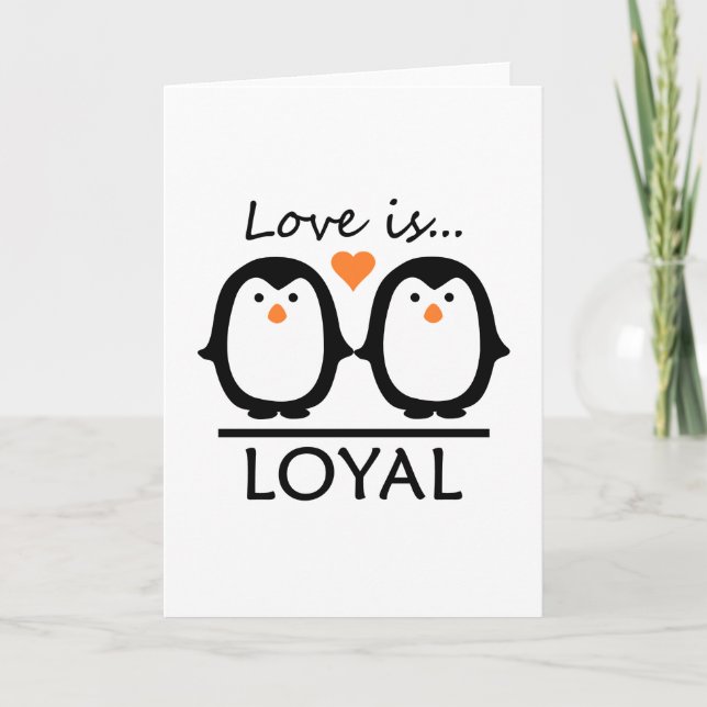 Carte Amour de pingouin (Devant)