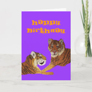Carte Amour de Purrfect de tigre