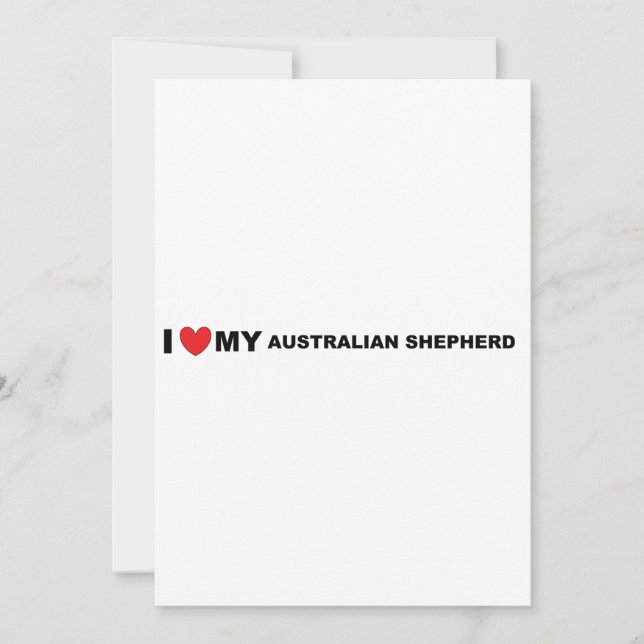 Carte amour de shep aussie (Devant)