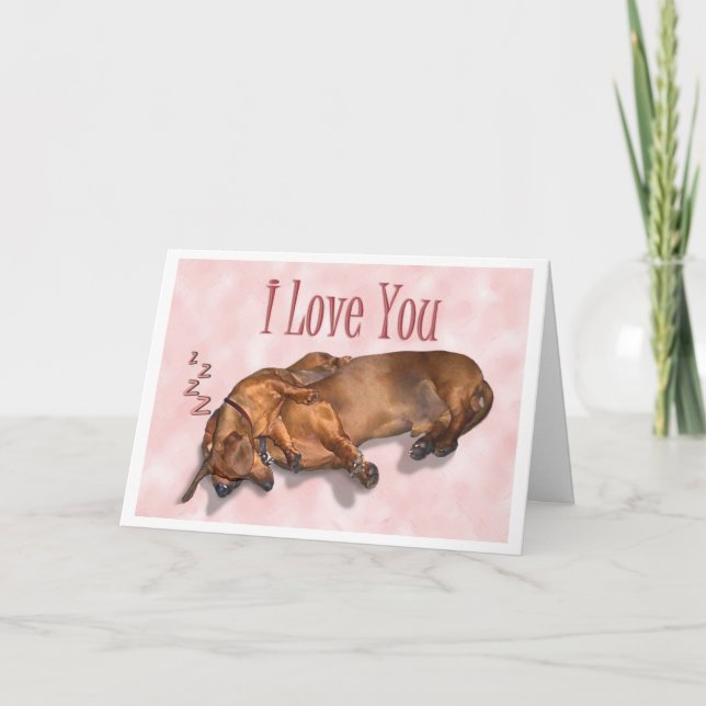 Carte Amour de teckel (Devant)