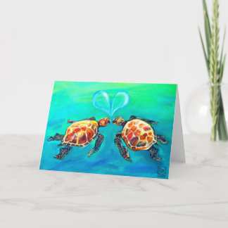 Carte Amour de tortue de mer