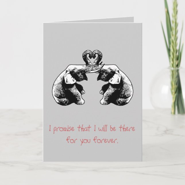 Carte Amour d'éléphant (Devant)