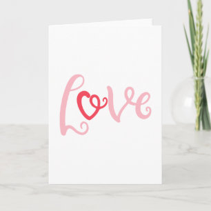 Carte Amour Design Avec Un Mot D'Amour Sur Il Pour Les A
