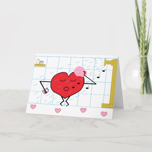 Carte Amour douche : (Devant)