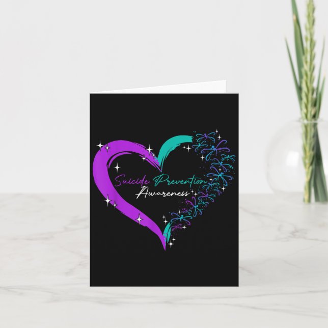 Carte Amour du coeur Dragonfly Prévention du suicide Sen (Devant)