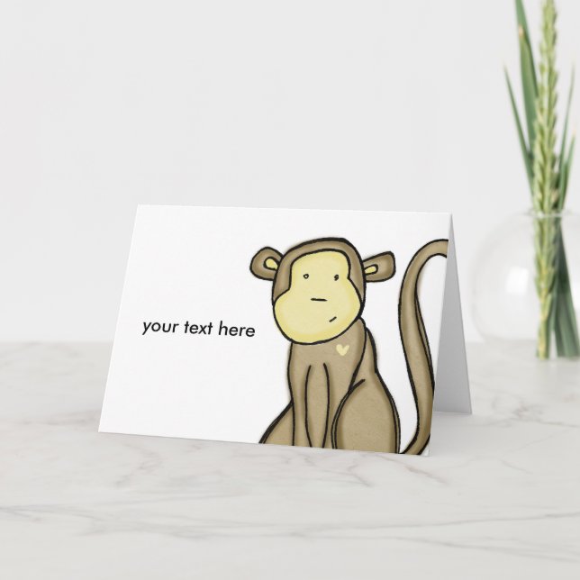 Carte amour du singe (Devant)