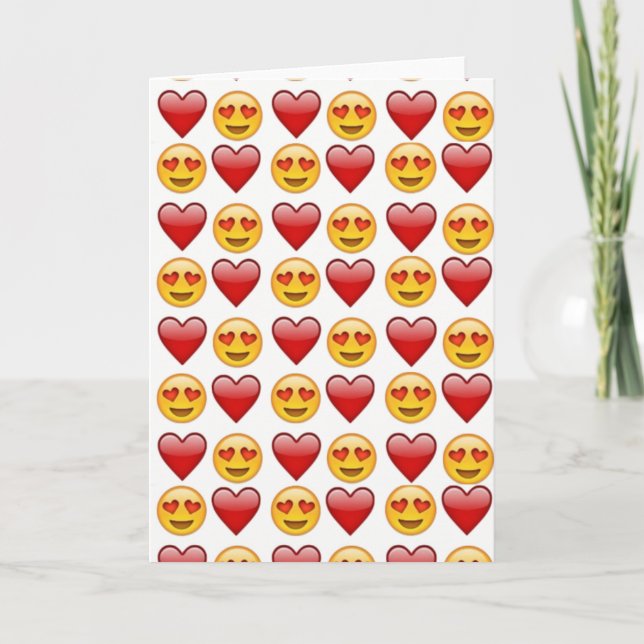 Carte amour émoji (Devant)