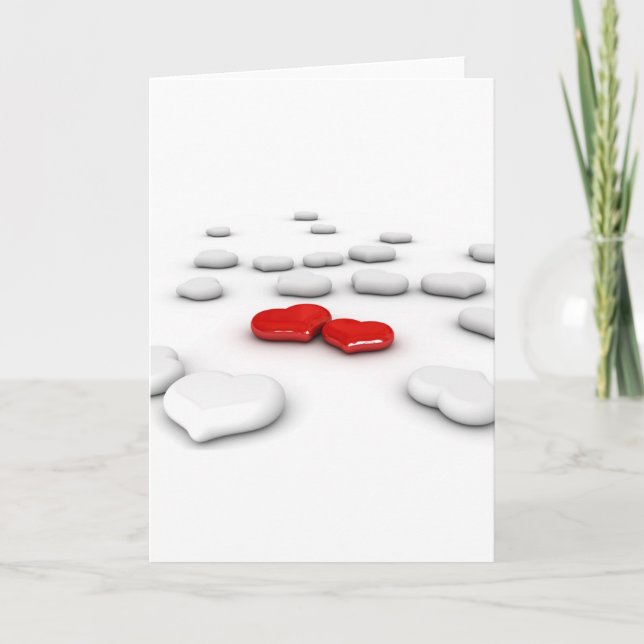 Carte Amour et Coeurs multiples (Devant)