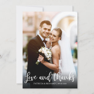 Carte Amour Et Merci Élégant Mariage Merci Photo