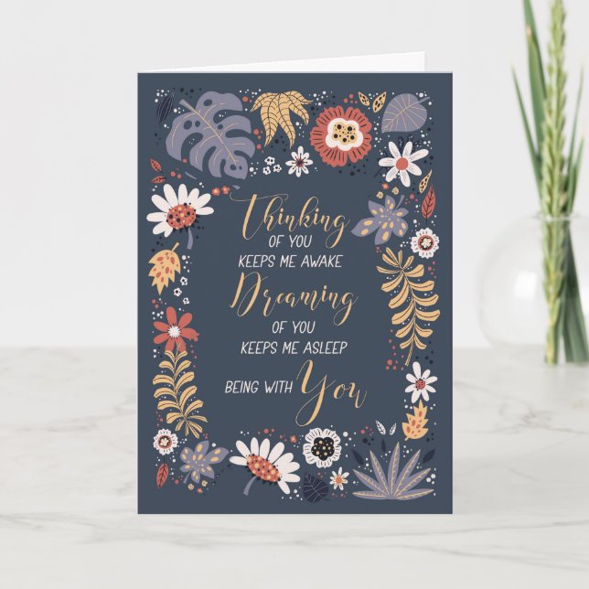 Carte Amour et romance Botanique Message sentimental (Devant)