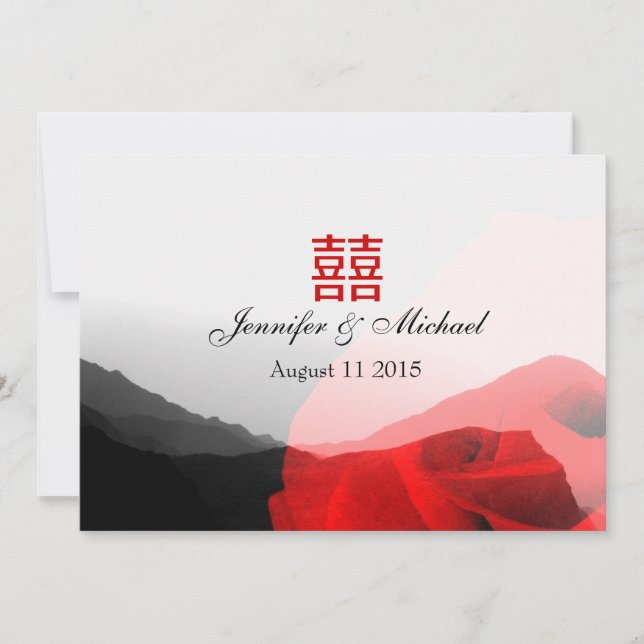 Carte Amour éternel/Bonheur double Mariage chinois (Devant)
