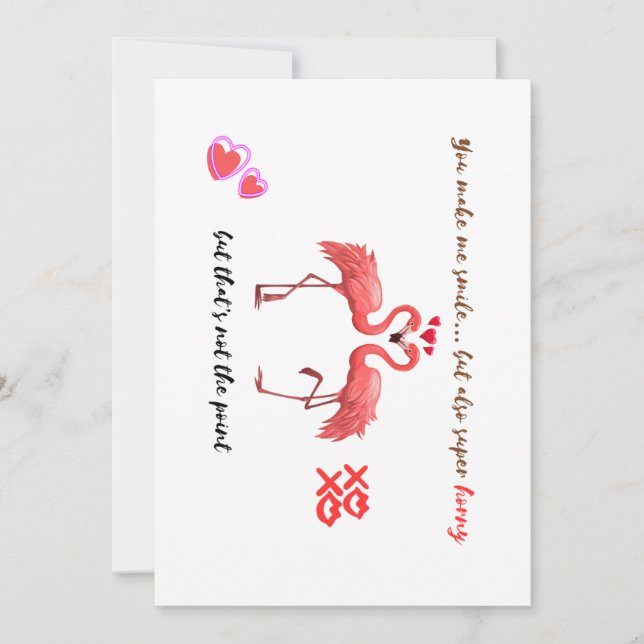 Carte Amour Humoristique : Sourire, Carte Flirty (Devant)