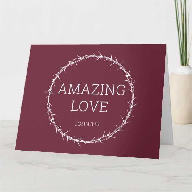Carte Amour Incroyable – Jésus-Christ Couronne de Dornes (Devant)