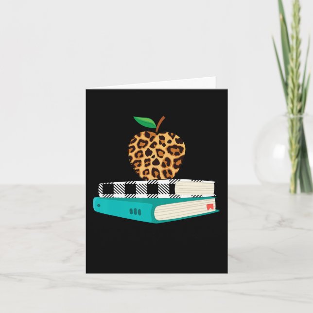 Carte Amour Inspirer Empreinte de léopard Apple Enseigna (Devant)
