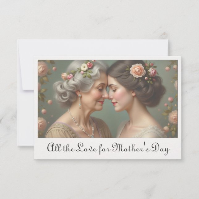 Carte Amour intemporel entre mère et fille (Devant)