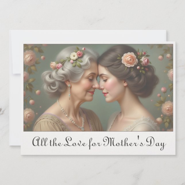 Carte Amour intemporel entre mère et fille (Devant)