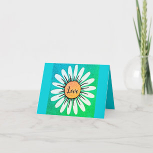 Carte AMOUR Jolie fleur de marguerite Saint-Valentin 