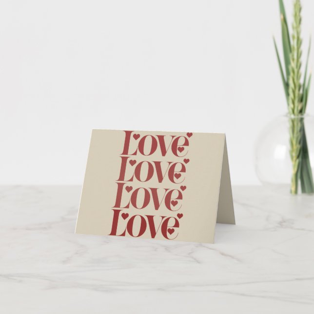 Carte Amour Joyeuse Saint-Valentin Couple de la Saint-Va (Devant)