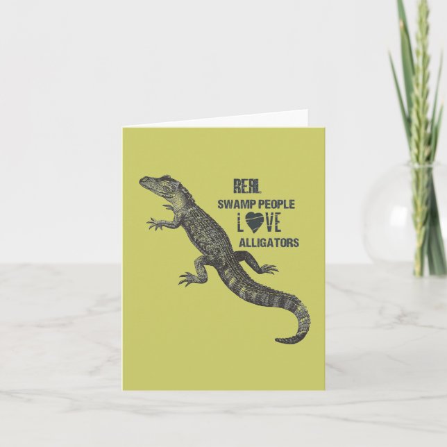 Carte Amour juvénile d'alligator (Devant)