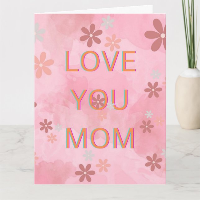 Carte Amour Maman Message sincère pour la fête des mères (Devant)