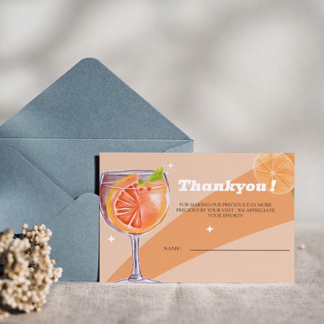 Carte Amour moderne à la Fête des mariées First Spritz M (Thankyou)