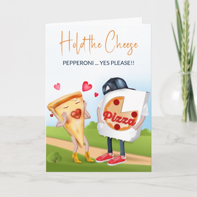 Carte Amour Pizza Funny (Devant)